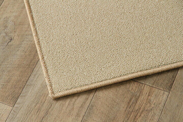 【メーカー直送】イケヒコ デスクカーペット 日本製 防炎加工 撥水 抗菌 消臭 防臭 抗アレル物質 ダニ対策 ベージュ 約117×140cm|1340940020611 [2]