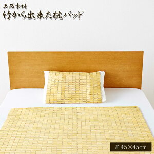 【メーカー直送】イケヒコ 枕パッド 冷感 夏用 猛宗竹 天然素材 抗菌 消臭 約45×45cm|1100740012101