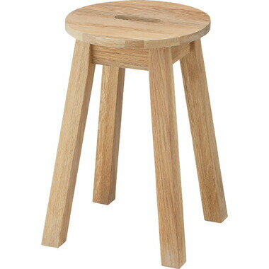 AZUMAYA(東谷) スツール 丸 ラウンド 木製 オーク ナチュラル｜MTK-522NA