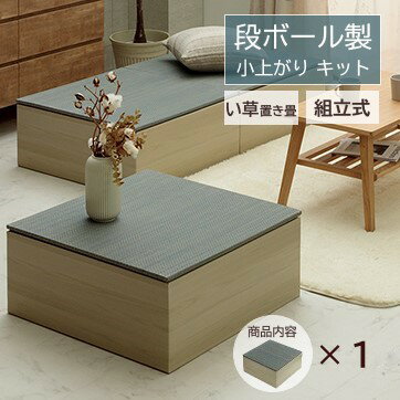 Rakuten - 【メーカー直送】イケヒコ 小上がり ダンボール 畳 い草 1セット 70×70×29.5cm 組立式 グレー｜1040150130429