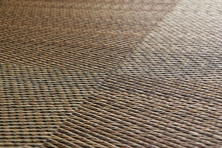 【メーカー直送】イケヒコ い草 置き畳 ユニット畳 システム畳 日本製 消臭 抗菌防臭 ナチュラルスタイル 市松 ブラウン 約82×82×1.7cm 2枚組 2P｜1110440060209