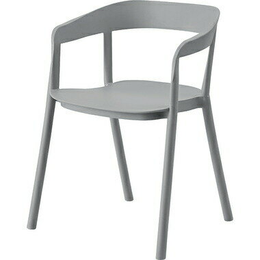 AZUMAYA(東谷) スタッキングアームチェア ポリプロピレン グレー｜CL-504GY