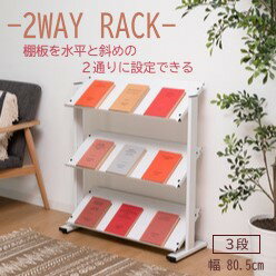乐天商城 - AZUMAYA(東谷) ラック 2WAY (棚板：水平/斜め) 棚板3段 アジャスター付 スチール ホワイト｜DIS-73WH