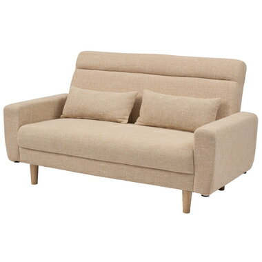 AZUMAYA(東谷) ソファ 2人掛 ロータイプ使用可 ファブリック ノルム ベージュ｜GS-100BE