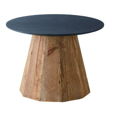 AZUMAYA(東谷) ラウンドテーブル Sサイズ サイドテーブル 北欧 木製 古材 パイン 天然木化粧合板 オーク 丸 円形 | WE-881