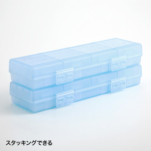 【お取り寄せ】 サンワサプライ 電池ケース（単3形、単4形対応大容量タイプ・ブルー） | DG-BT6BL