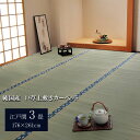 【メーカー直送】イケヒコ純国産 い草 上敷き カーペット 双目織 『ほほえみ』 江戸間3畳(約176×261cm)|1104233