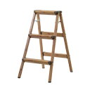 AZUMAYA(東谷)木目調アルミ素材ステップスツール(3段) 脚立|PC-403