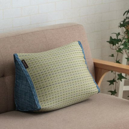 Rakuten - 【メーカー直送】イケヒコ クッション くつろぎ い草 抗菌防臭 シンプル 小林製薬コバガード使用 約40×30×20cm ブルー｜1120700042201