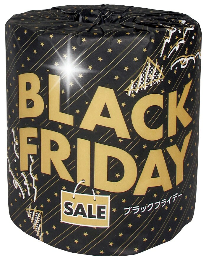 ブラックフライデー1ロール 景品 粗品 トイレットペーパー トイレットロール トイレ まとめ買い 安い 送料無料 特価 ノベルティ イベント用 粗品向け 販促用...
