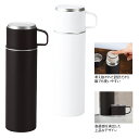 マグカップ付きプッシュ開閉式 真空ステンレスボトル 430ml 40個セット アウトドア キャンプ 行楽 水筒 ピクニック 保冷 保温 ポット ボトル 旅行 ...