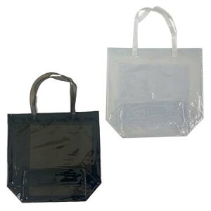 透明PVCバッグ 色付き縦型　　クリアバッグ ショルダー 巾着 レディース PVC 透明バッグ　　★ロット割れ不可　144個単位でご注文願います