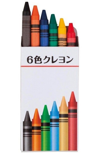 楽天ギフト・景品のディーネットモール6色クレヨン　1,152個セット　　　文房具 クレヨン くれよん お絵かき お絵描き幼稚園 保育園 学童 2歳 3歳 4歳 5歳 6歳 7歳 園児 ぬりえ 知育 小学生 女の子 男の子 女 男 子供 イベント 安い 激安 まとめ買い 景品 粗品