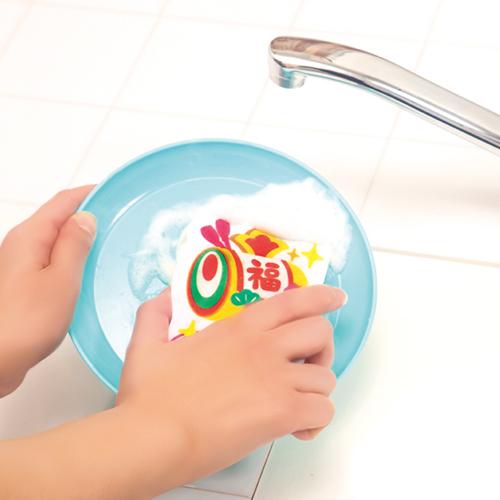 招福開運 キッチンスポンジセット　180個セット　　正月 挨拶 あいさつ 干支 年始 年賀 祝 縁起 イベント 安い 激安 まとめ買い 景品 粗品 販促品 セール