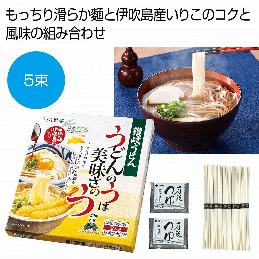 うどん県 讃岐うどん5束つゆ付　48個セット　　麺 うどん ウドン 饂飩 食品 食べ物 グルメ 景品 粗品 プレゼント 挨拶