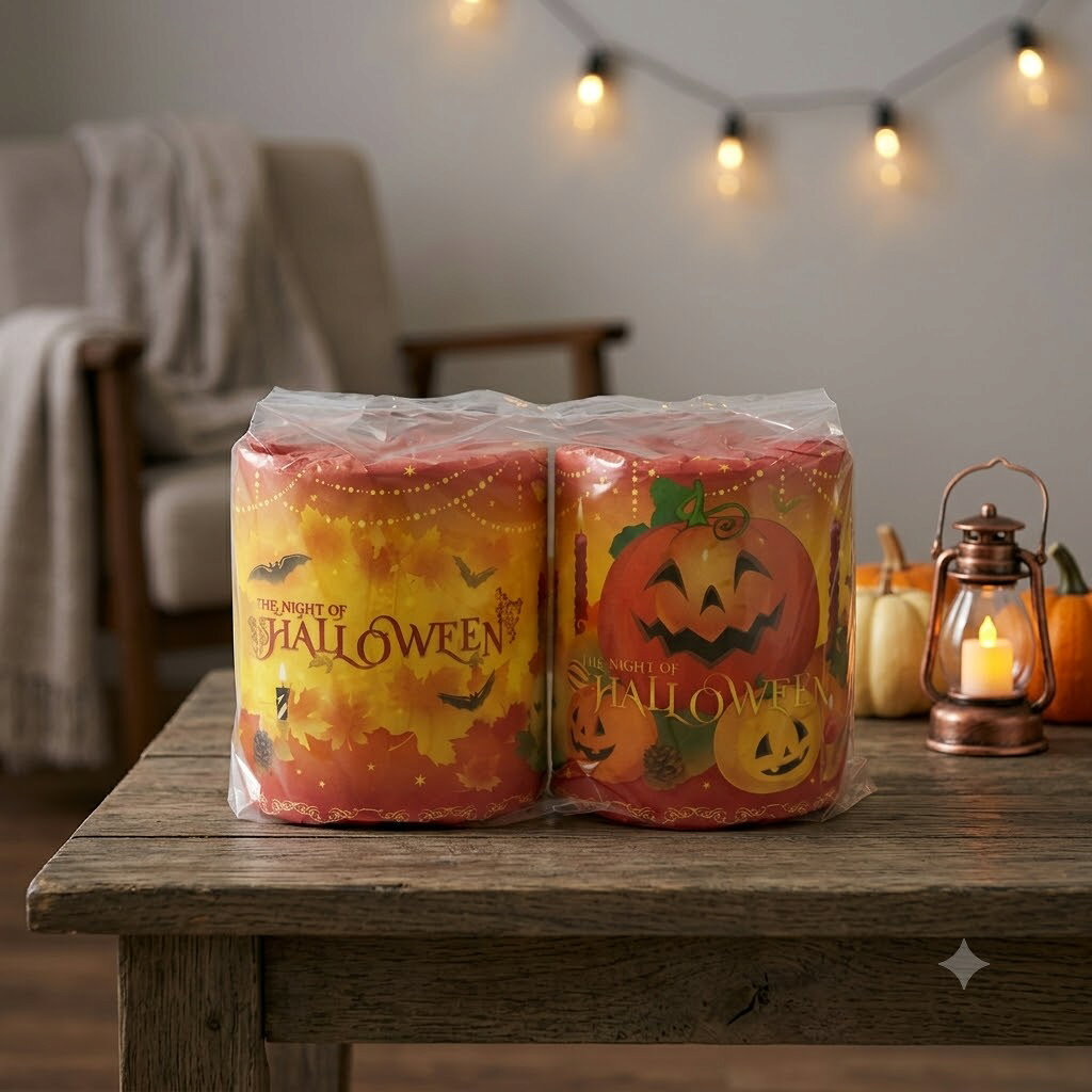 ハロウィン ペアロール　50個セット　　ハロウィン グッズ かぼちゃ ハロウィーン Halloween 仮装 年末 子ども会 来場 教室 自治会 保育園 幼稚園 セール 安い 激安 まとめ買い 景品