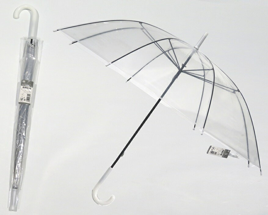 ビニール傘 かさ カサ ビニール傘 ビニガサ 透明傘 雨傘 雨具 透明窓 軽量 軽い 通勤…