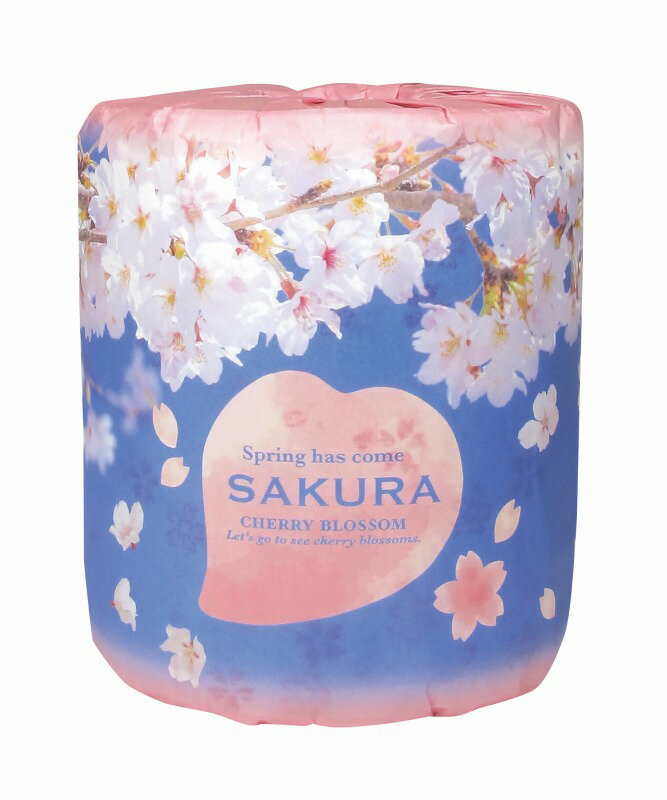 桜プリントトイレットロールダブル 30m　100個セット　　桜 さくら サクラ プチギフト 景品 おすすめ 花のギフト 法人 新生活 入学 卒園 先生 プレゼント 卒業式 退職 送別会 お別れ会 景品 粗品 販促品 ノベルティ プチギフト まとめ買い 来場 記念品