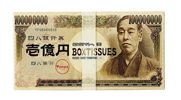 壱億円 BOXティッシュ30W ★ロット割れ不可 100個単位でご注文願います300個単位で送料無料(北海道・沖縄・離島・個人様宅は別途)