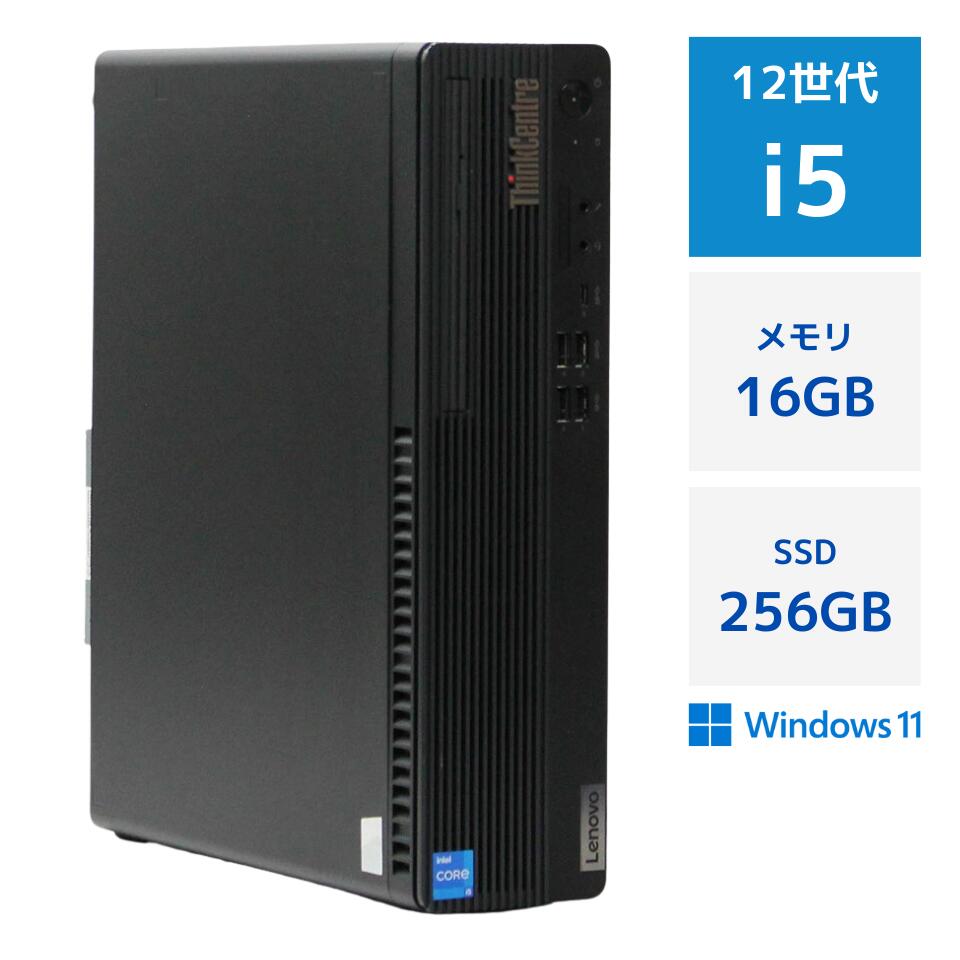 【エントリーでポイント10倍】【中古】レノボ ThinkCentre M70s Gen 3 第12世代 Core i5 12400 メモリ 16GB M.2 SSD 256GB Windows11 Pro DVDマルチ HDMI DisplayPort 高年式 90日保証 中古デスクトップ パソコン