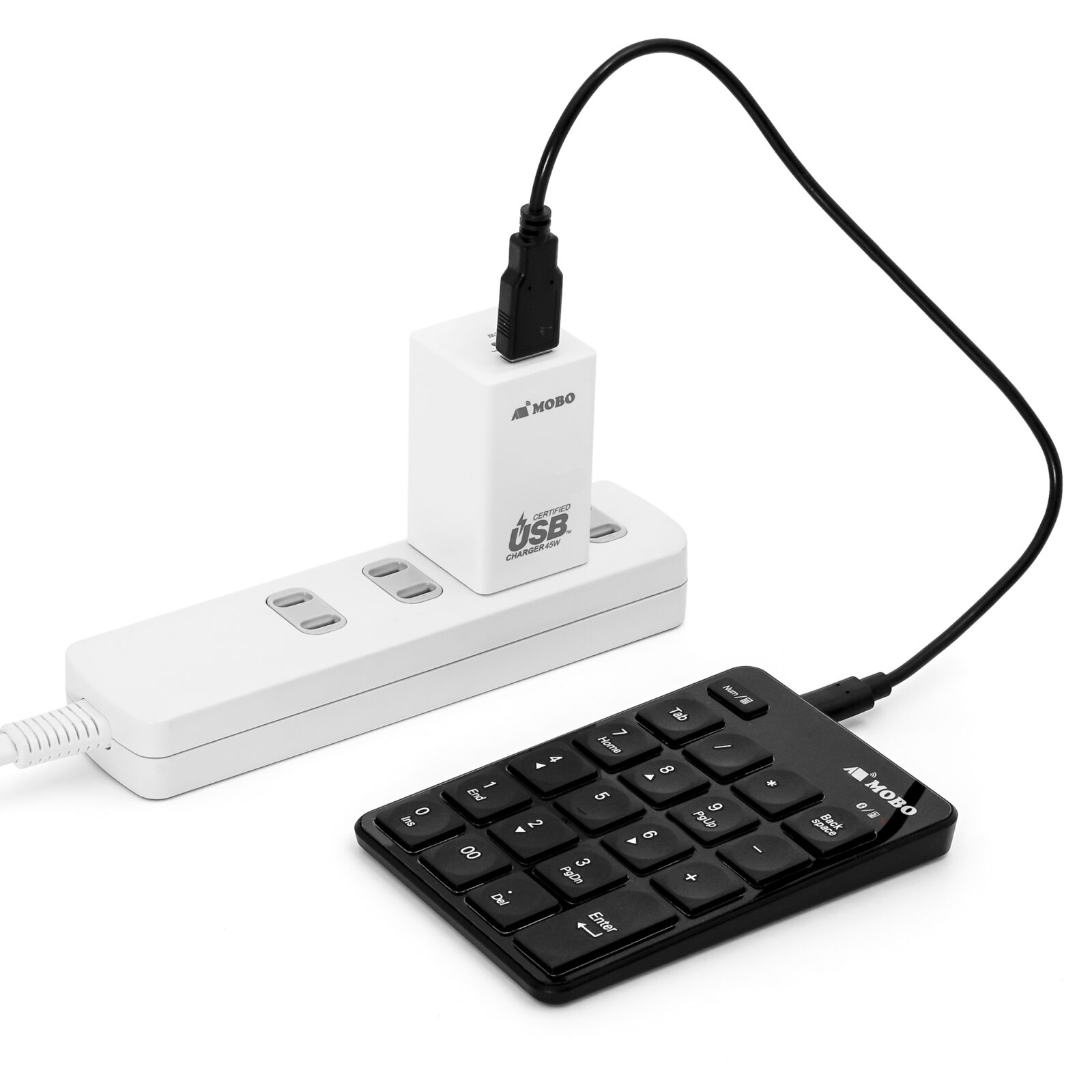 MOBO | モボ AM-NPB20-BK Bluetoothテンキーパッド TenkeyPad BLACK [無線 /Bluetooth /USB充電式 ] 3
