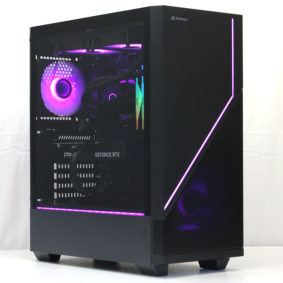 DO-MUオリジナル 魂のPC 光 SK SHA-RGB FLOW RTX4070 SUPER [NYL12057][中古 デスクトップ /Windows11 Pro 64bit /AMD Ryzen7 /メモリ：32GB /M.2+HDD：4TB][送料無料]