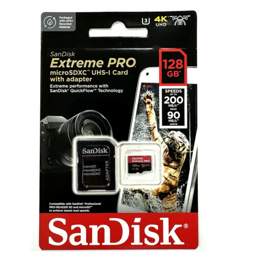 SanDisk | サンディスク SDSQXCD-128G-GN6MA Extreme PRO microSDXC 128GB UHS-I U3 V30 Class10 A2 SanDisk | サンディスク SDSQXCD-128G-GN6MA Extreme PRO microSDXC 128GB UHS-I U3 V30 Class10 A2