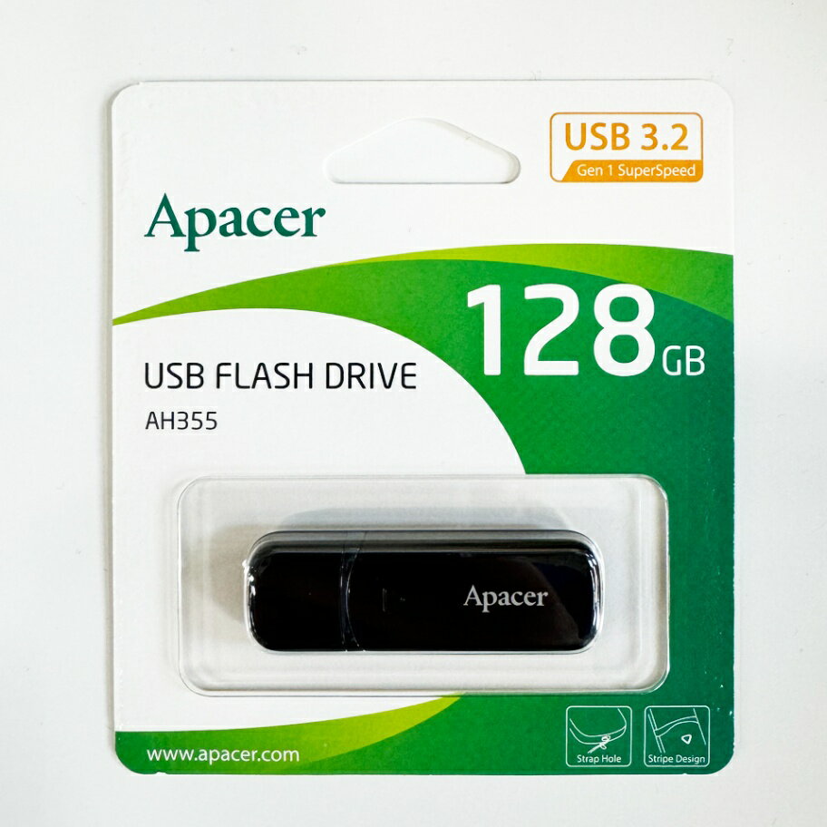 Apacer | アペイサー AP128GAH355B-1 USB3.0 Flash Drive 128GB [USB3.2 Gen1 /キャップ式 /128GB]