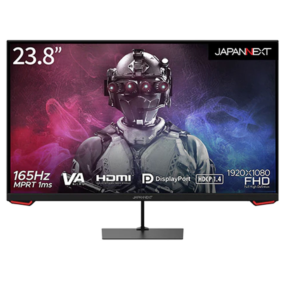 JAPANNEXT｜ジャパンネクスト 23.8インチ フルHD VA ゲーミングモニター JN-VG238FHD165 [VAパネル/リフレッシュレート165Hz/144Hz]