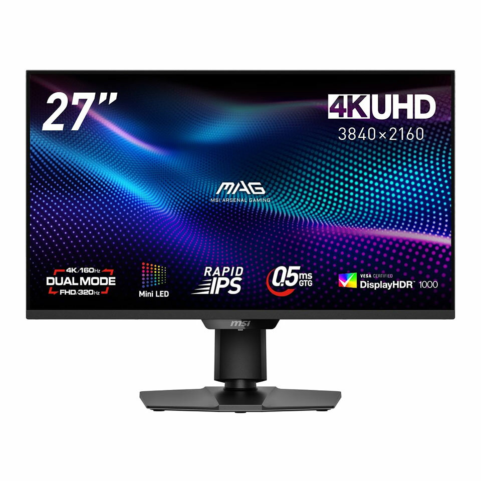 【お取り寄せ】MSI [MAG-274UPDF-E16M] 27インチ 160Hz 4K IPSモニター