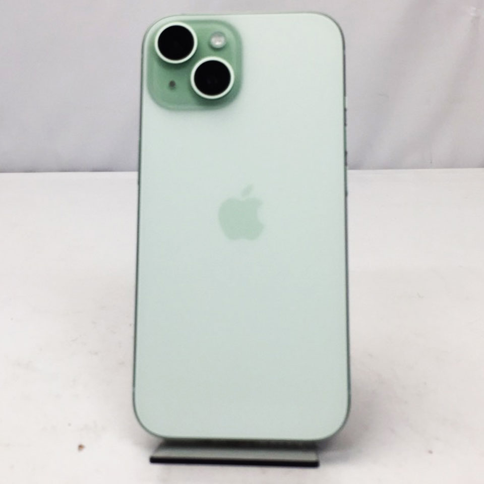 Apple SIMフリー iPhone 15 256GB グリーン MTMT3J/A (A3089) (FAH05048)(中古) (iOS 18.6 / iPhone)