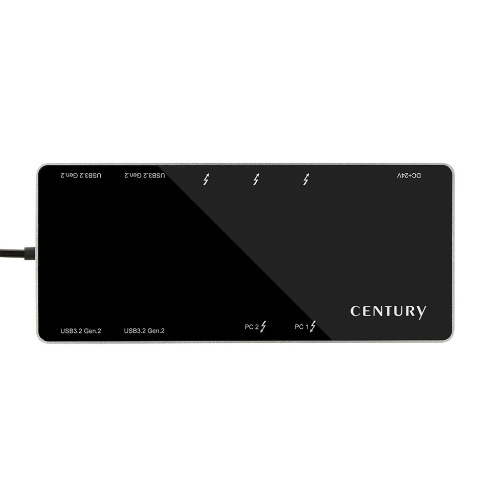 パソコンショップドーム楽天市場店のCENTURY (CKVMTB4UP60)TB4 KVM Dock PD60W Thunderbolt4接続 PC×2台切替器｜アングル2