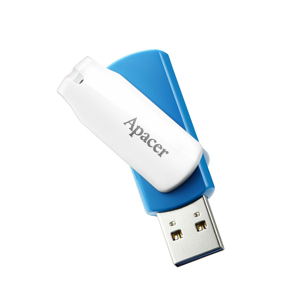 【新品】Apacer [AP64GAH357UY]USB3.2 Gen1 Flash Drive 回転式 64GB ブルー