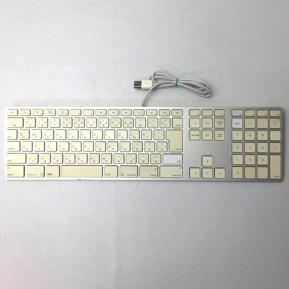 【中古】 Apple USB Keyboard テンキー付(JIS) MB110J/A(A1243) (FAK11120) 周辺機器 /(2.0)