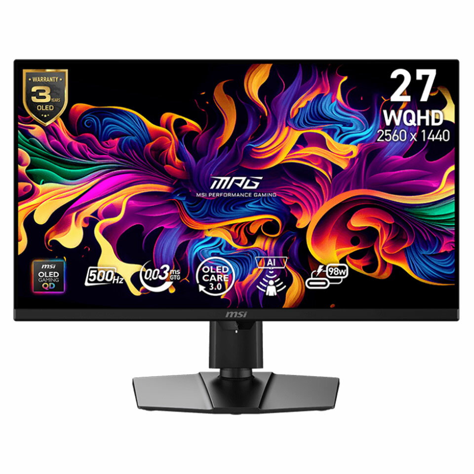 ~14 inches - 【お取り寄せ】MSI (MPG-271QR-QD-OLED-X50) 27インチ WQHD 500Hz QD-OLED ゲーミングモニター