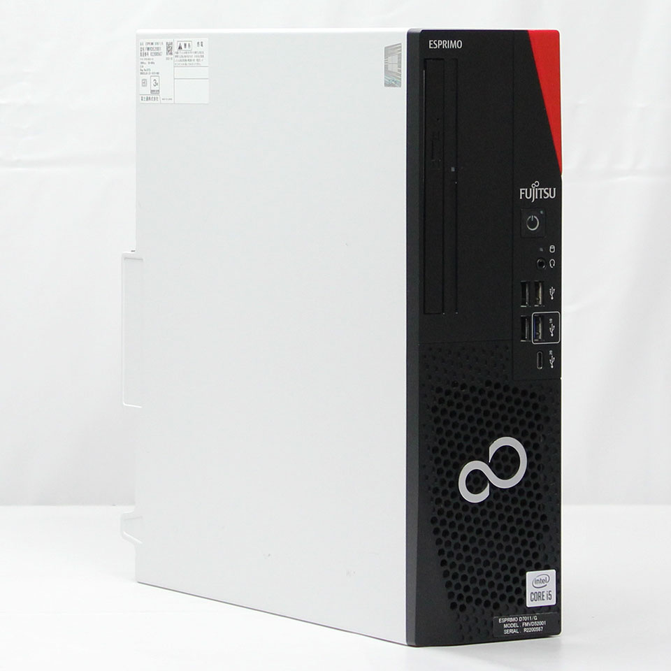 【中古】FUJITSU ESPRIMO D7011/G (KBA22011) デスクトップ /Windows11 Pro /Core i5 10505 /メモリ 16GB /M.2 512GB /