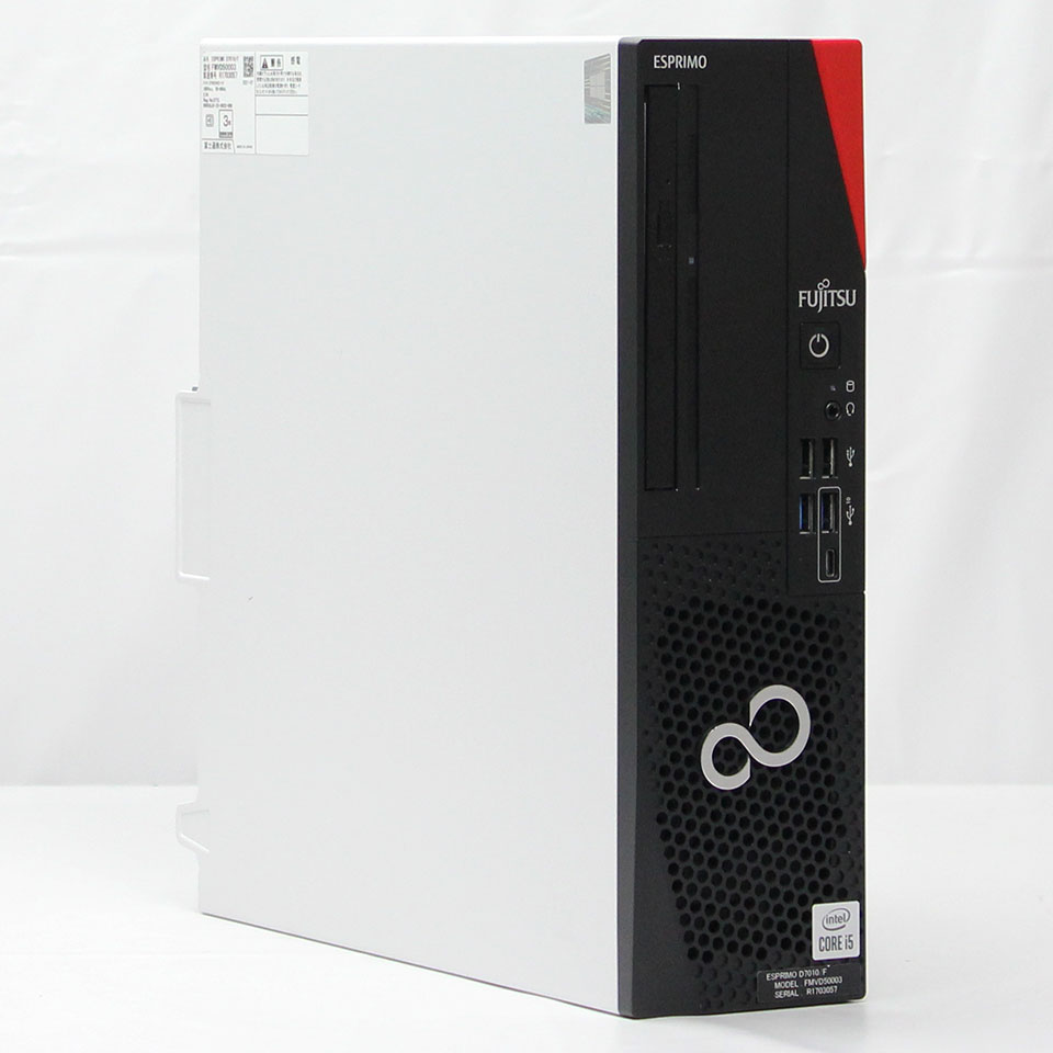 FUJITSU ESPRIMO D7010/F (KBA22010) デスクトップ /Windows11 Pro /Core i5 10500 /メモリ 16GB /M.2 256GB /