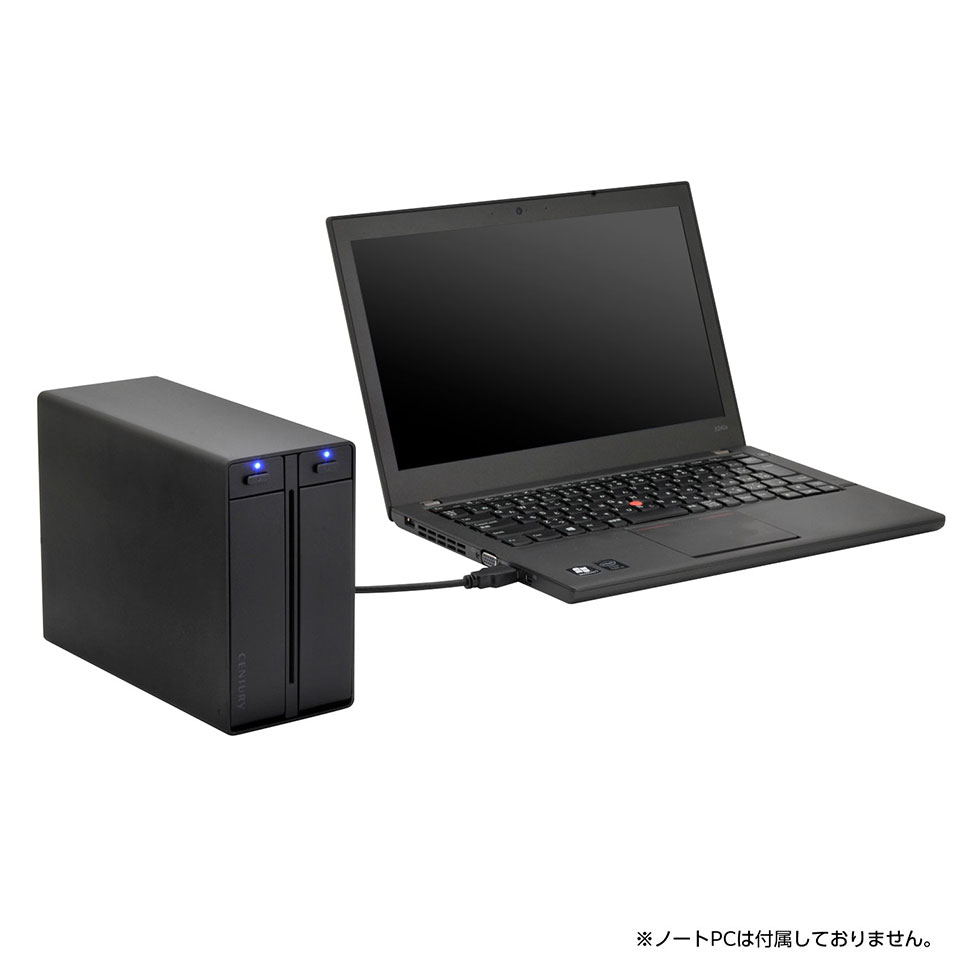 【新品】CENTURY (CRTS35U32C) 裸族のテラスハウス RAID USB3.2 Gen2 Type-C