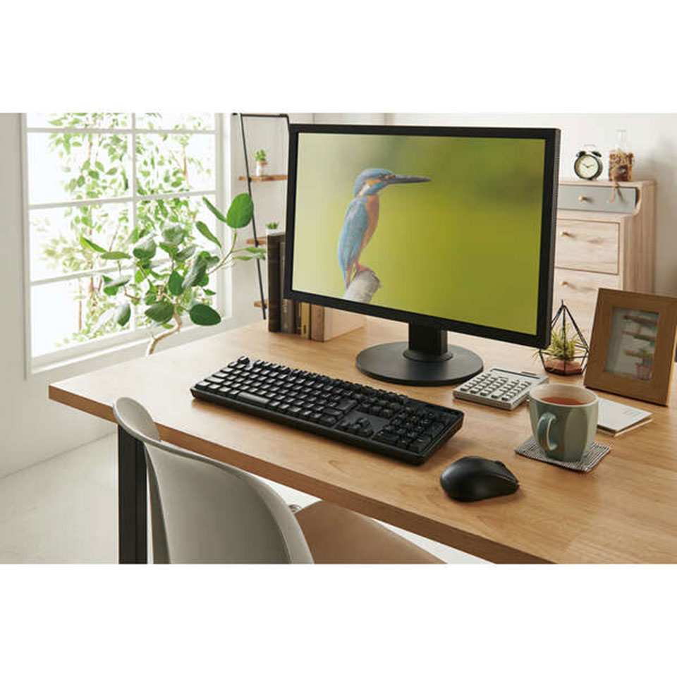 パソコンショップドーム楽天市場店のELECOM [TK-FDM106MBK] ワイヤレスキーボード+マウスセット｜アングル3
