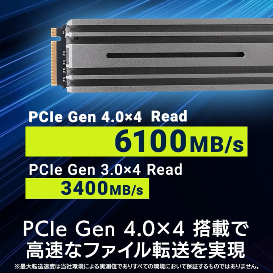 【新品】Logitec [LMD-PS5M200] PS5対応 ヒートシンク付き M.2 内蔵SSD 2TB Gen4x4 NVMe 3