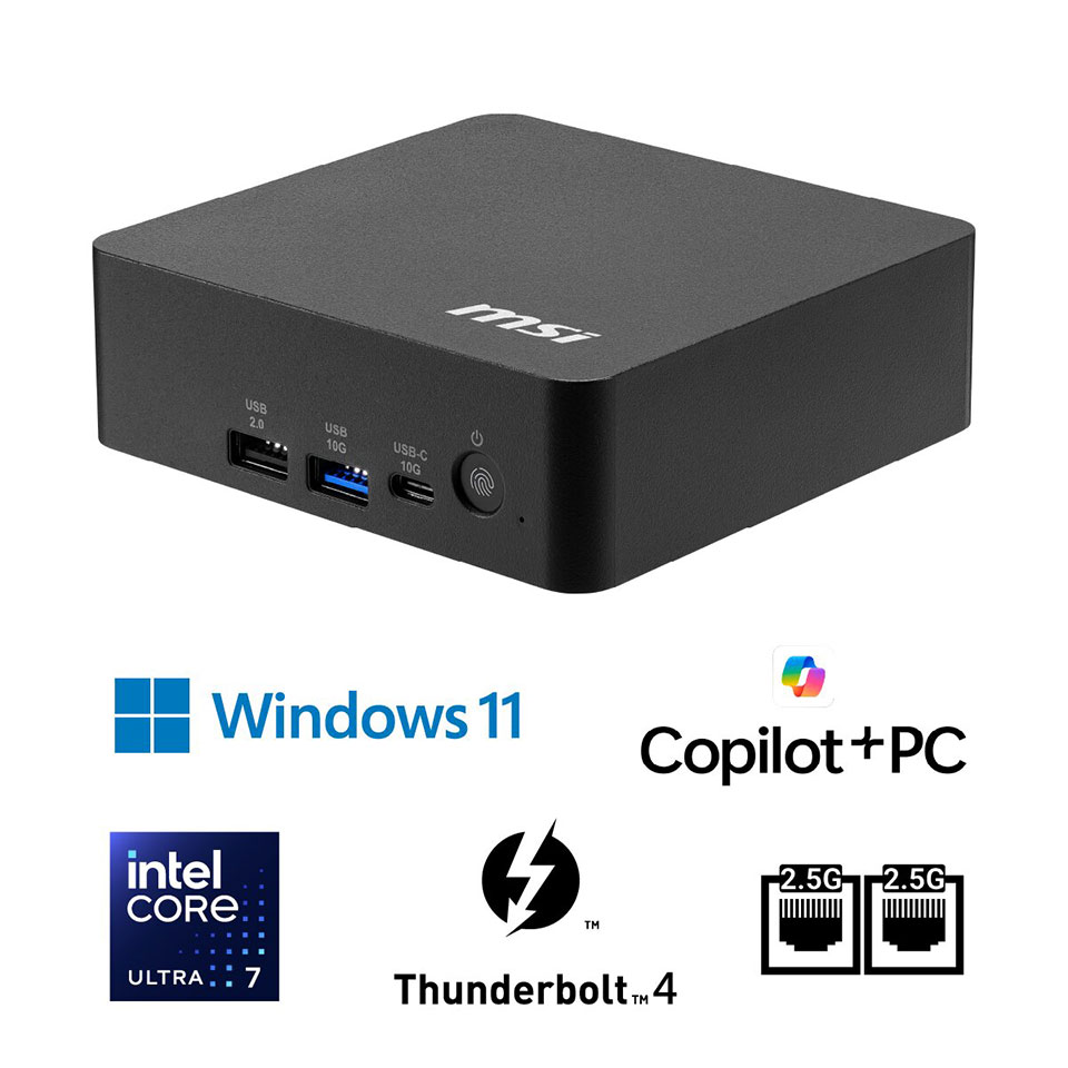 乐天商城 - 【お取り寄せ】MSI Cubi NUC AI+ 3MG-024JP; Copilot+ PC デスクトップ /Windows 11 Pro /Core Ultra 7 355 /メモリ 16GB /M.2 512GB
