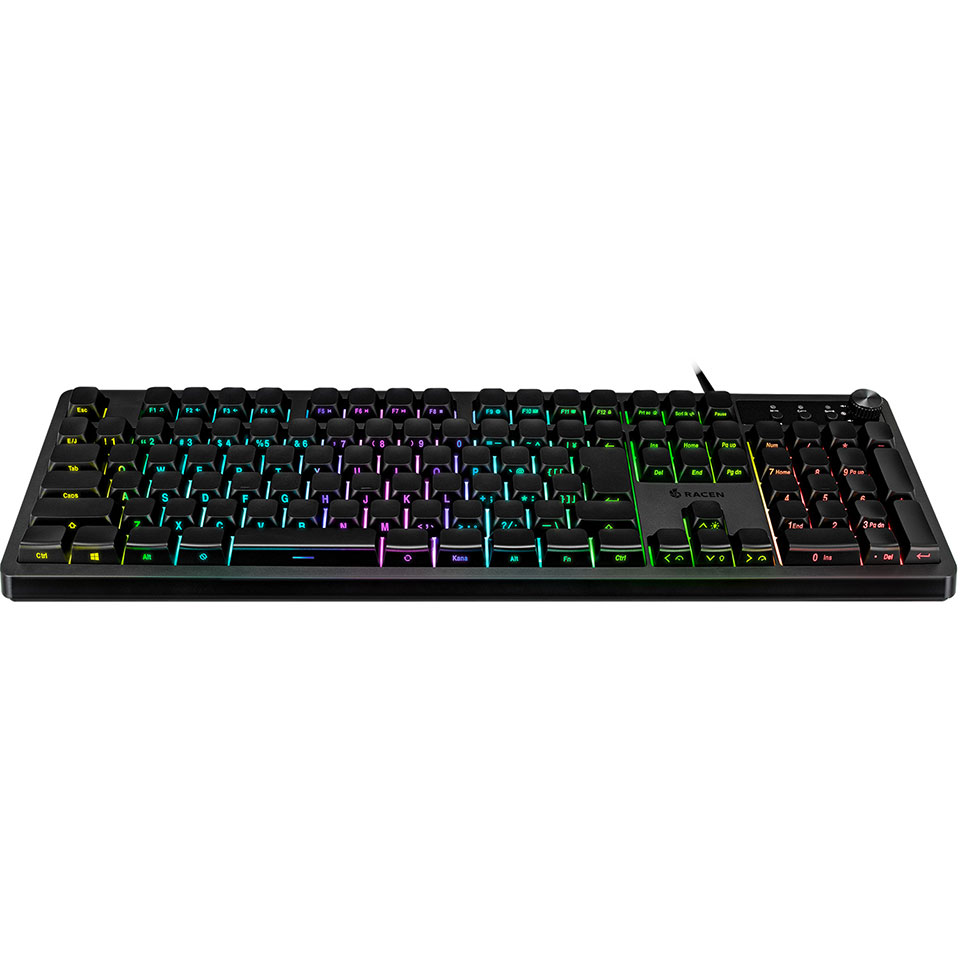 【新品】RACEN (CRC-GMBKRGB03B) メンブレン式 ゲーミングキーボード Blink [側面印字 /日本語配列 /112キー ]