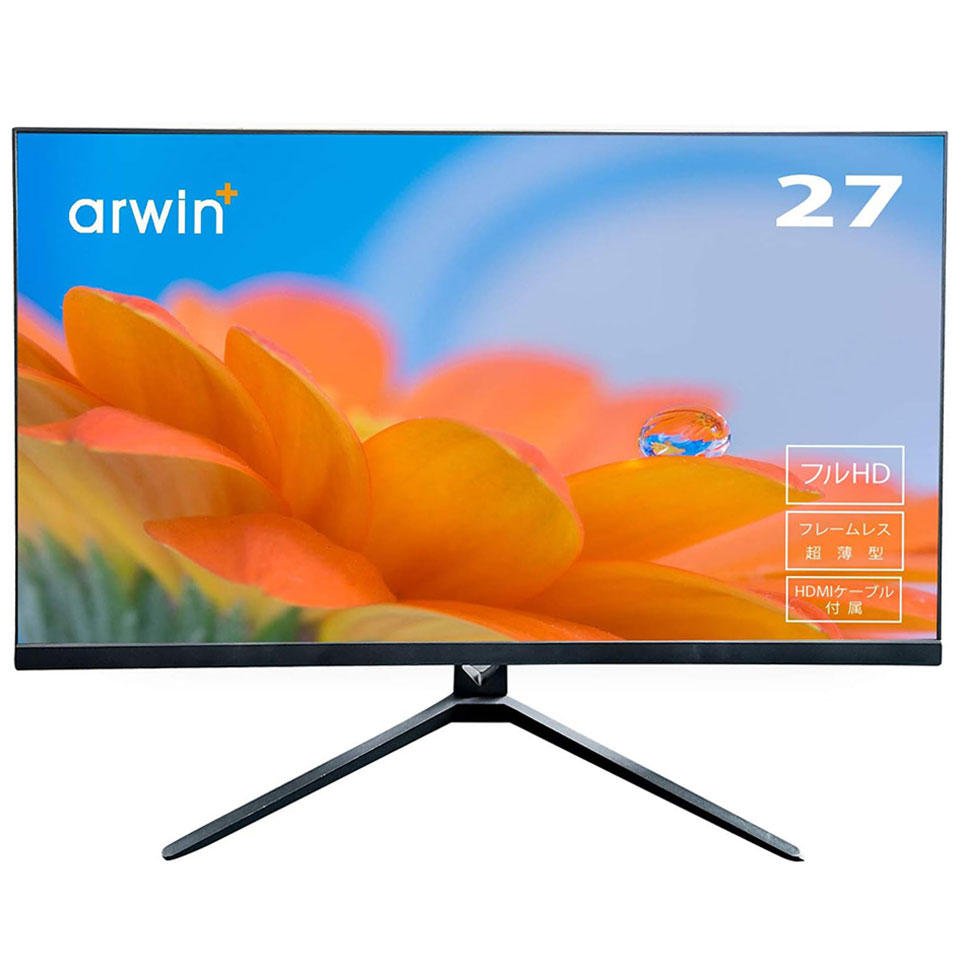 【新品】アーウィンジャパン (ATM-270FH) 27インチ 75Hz FHDモニター ブラック [1920 x 1080 /HDMI /VGA ]