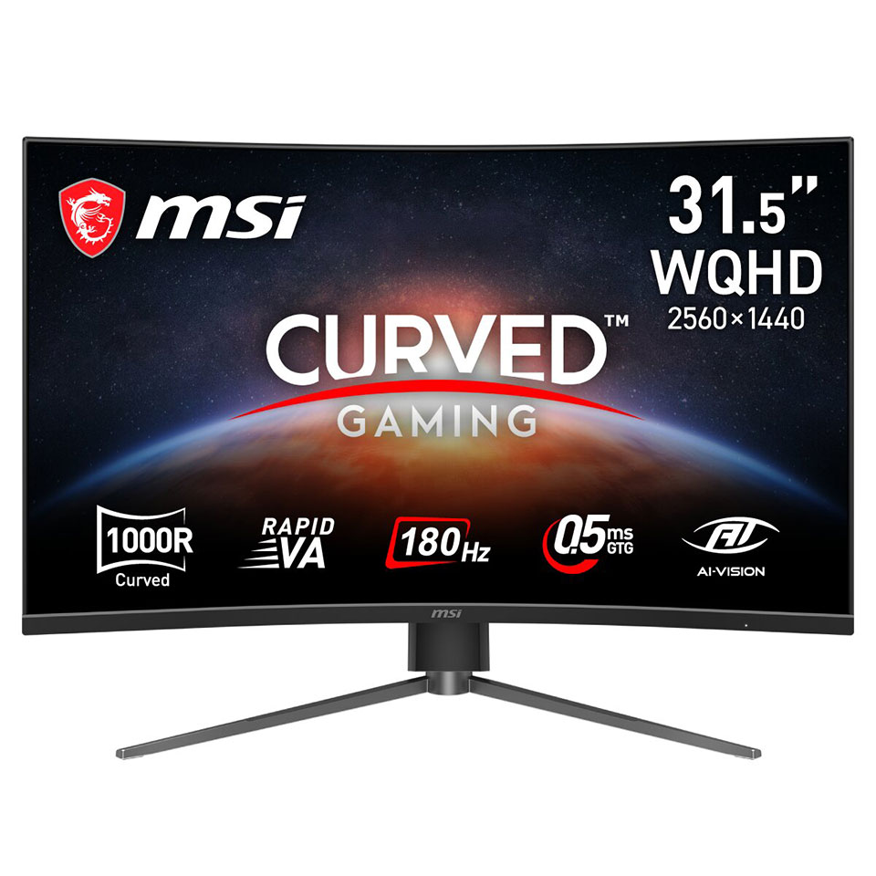 【お取り寄せ】MSI [MAG-325CQPF-E18]31.5インチ 180Hz WQHD 湾曲ゲーミングモニター [2560 x 1440 (180Hz) /HDMI2.0b /Displayport1.4a]