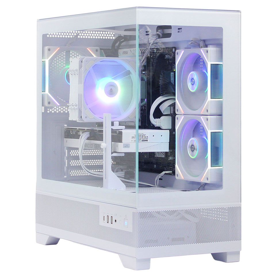 【展示通電品】 DO-MU 魂のPC 煌 ST ATLAS-E1M-WH RTX5060Ti (NBA01024) デスクトップ /Windows11 Home /Core i5 14400F /メモリ 32GB /M.2 1TB /NVIDIA GeForce RTX 5060 Ti 8GB