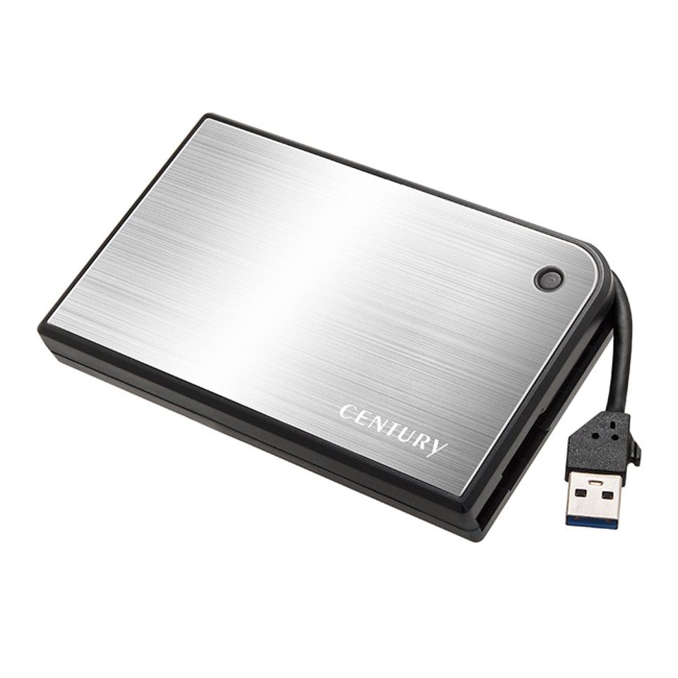 【センチュリー製品】 CENTURY(センチュリー) MOBILE BOX USB3.0接続 SATA6G 2.5インチHDD/SSDケース シルバー (CMB25U3SV6G)