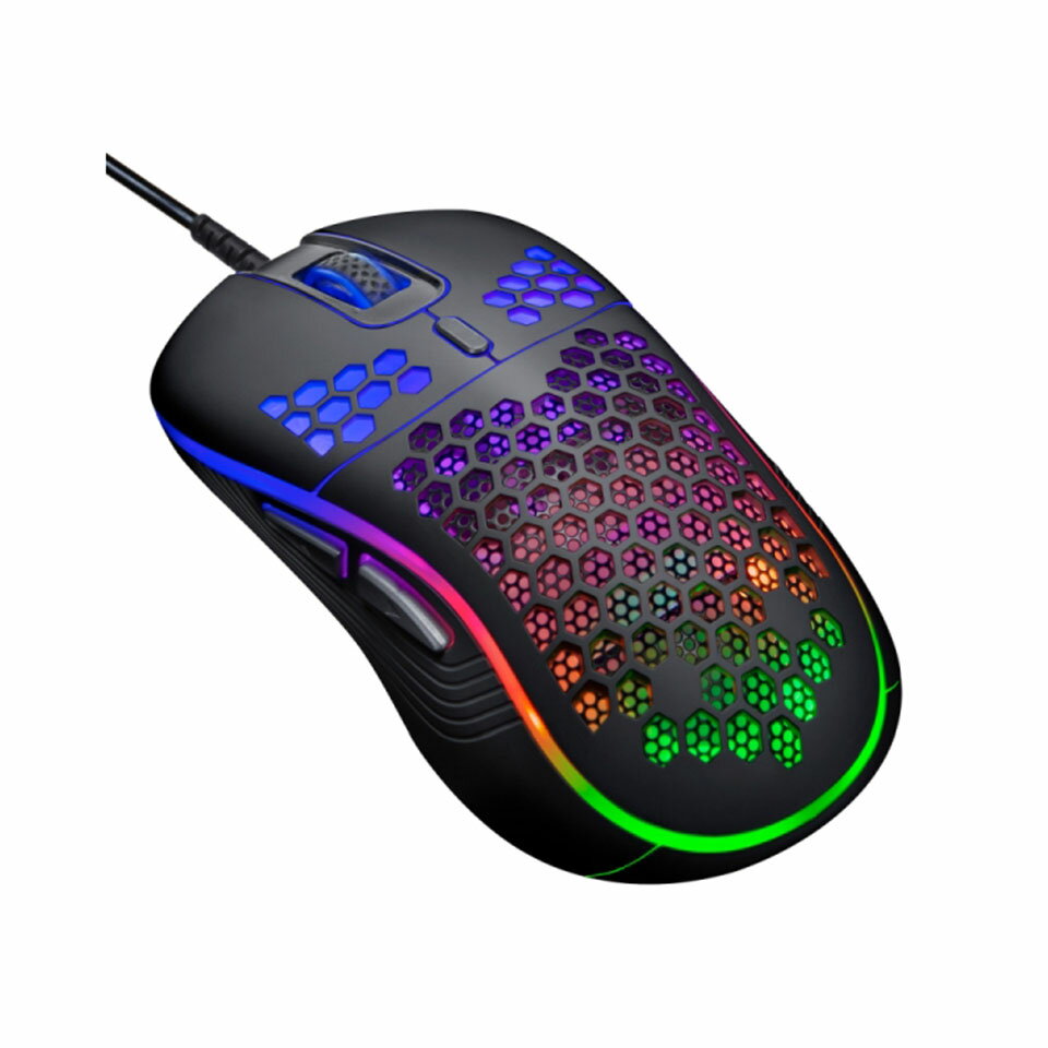 RACEN | ラセン RACEN RGBゲーミングマウス LT Black CRC-GMRGB02BK ブラック [Pixart PMW3325 /最大8000DPI /6ボタン /軽量 /10種の発光パターン]
