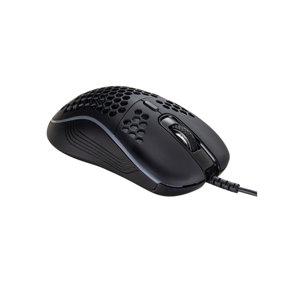 RACEN | ラセン RACEN RGBゲーミングマウス LT Black CRC-GMRGB02BK ブラック [Pixart PMW3325 /最大8000DPI /6ボタン /軽量 /10種の発光パターン]