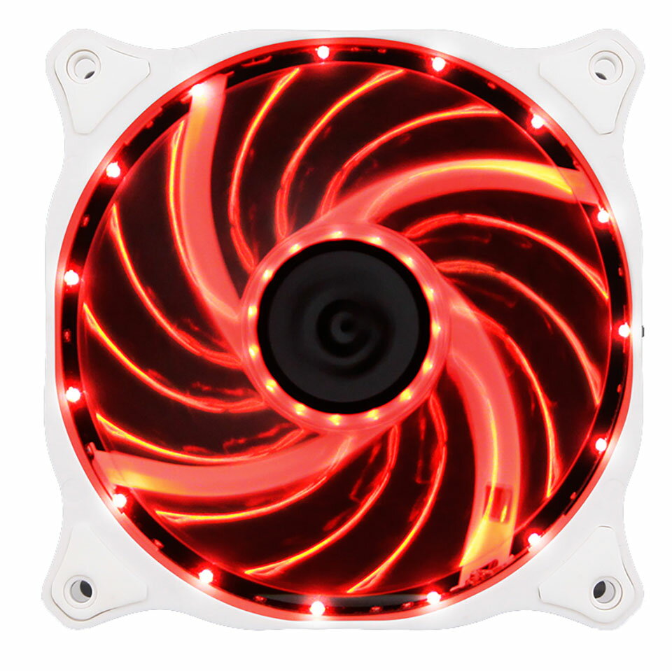 【PCパーツ】【ケースファン】ABKO(あぶこ) 静音タイプ 12cm 赤LED PCケースファン (SUITMASTER 120F BLADE RED LED)