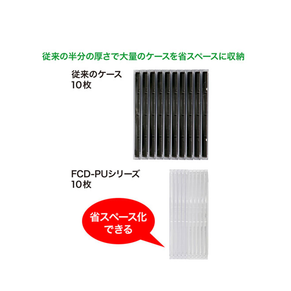 SANWASUPPLY（サンワサプライ） スリムDVDケース 10枚セット マットブラック (FCD-...
